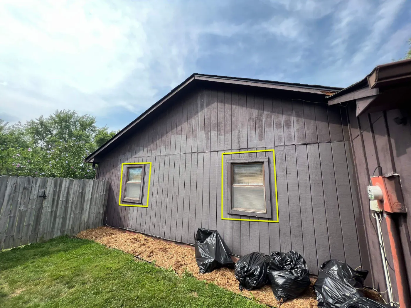 Storm-damaged window documented in New Whiteland